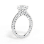 Gilda Oval Cut Lab Grown Diamond 14Kt White Gold Engagement Ring - View 2