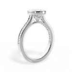Deanna Cushion Cut Lab Grown Diamond Platinum Engagement Ring - View 2