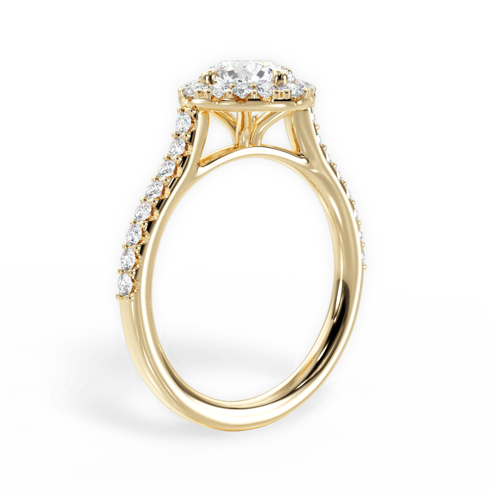 Jackie Round Cut Lab Grown Diamond 18Kt Yellow Gold Engagement Ring - View 2