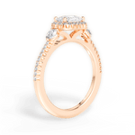 Kara Cushion Cut Lab Grown Diamond 18Kt Rose Gold Engagement Ring - View 4