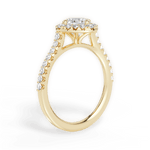 Jackie Cushion Cut Lab Grown Diamond 18Kt Yellow Gold Engagement Ring - View 2