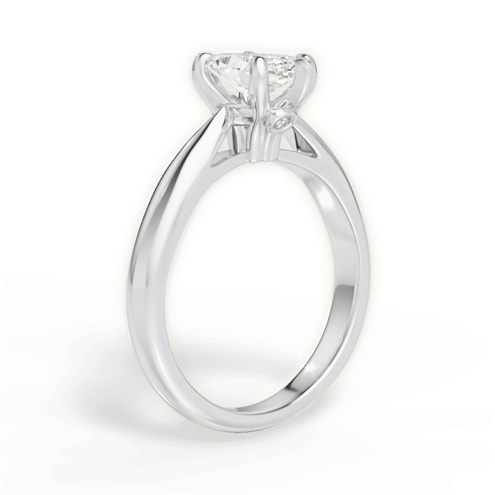 Beverly Marquise Cut Lab Grown Diamond Platinum Engagement Ring - View 2