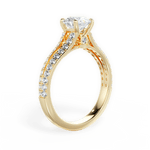 Kendra Round Cut Lab Grown Diamond 18Kt Yellow Gold Engagement Ring - View 4