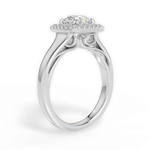 Jasmin Round Cut Lab Grown Diamond Platinum Engagement Ring - View 3