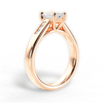 Brittany Emerald Cut Lab Grown Diamond 18Kt Rose Gold Engagement Ring - View 3