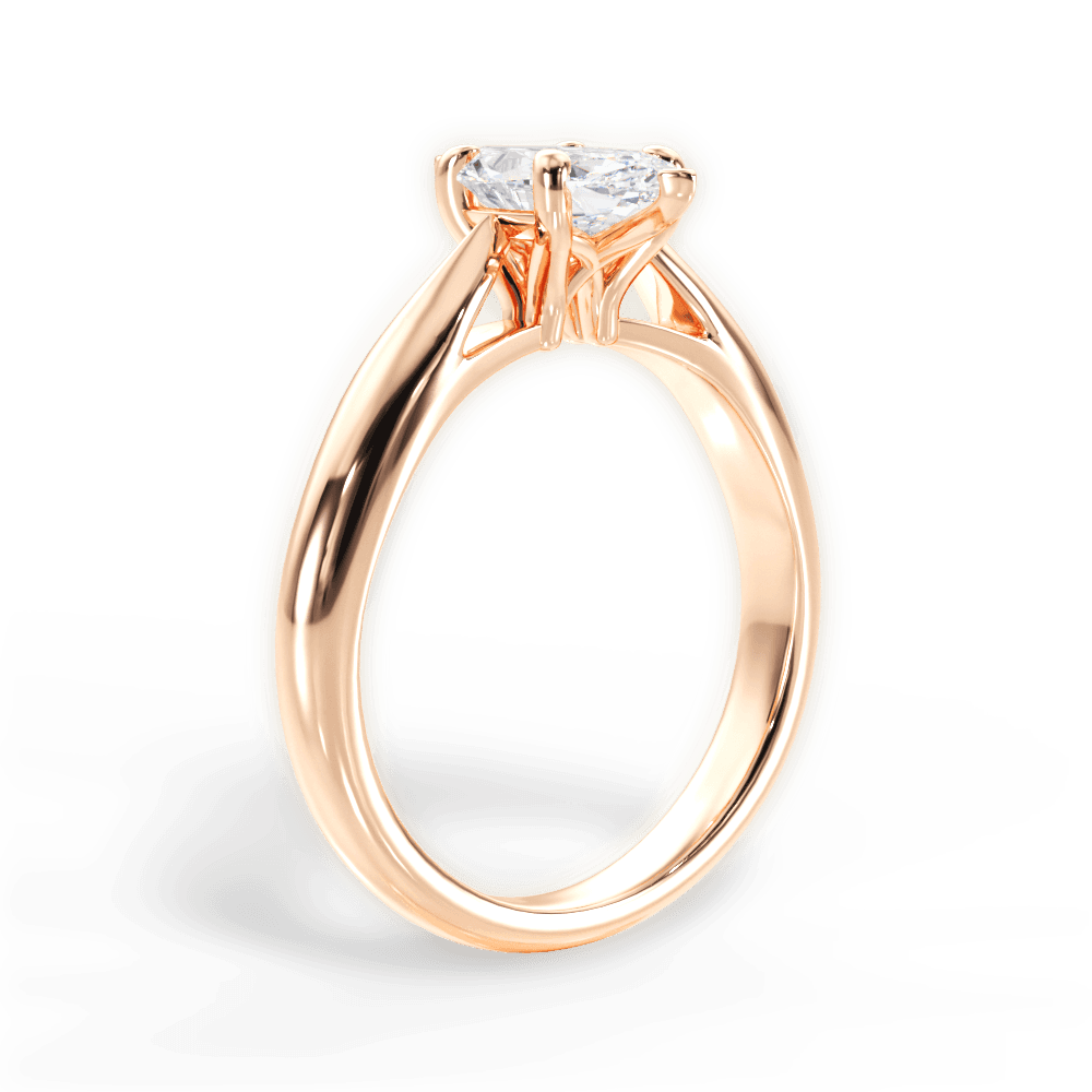 Colleen Marquise Cut Lab Grown Diamond 18Kt Rose Gold Engagement Ring - View 4