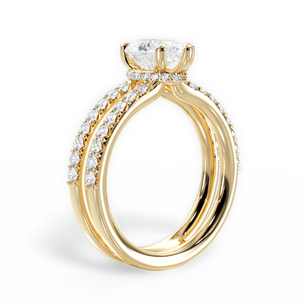 Christie Pear Cut Lab Grown Diamond 18Kt Yellow Gold Engagement Ring - View 2