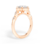 Julie Princess Cut Lab Grown Diamond 18Kt Rose Gold Engagement Ring - View 4