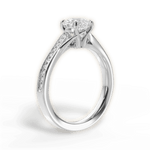 Elise Round Cut Lab Grown Diamond 18Kt White Gold Engagement Ring - View 4