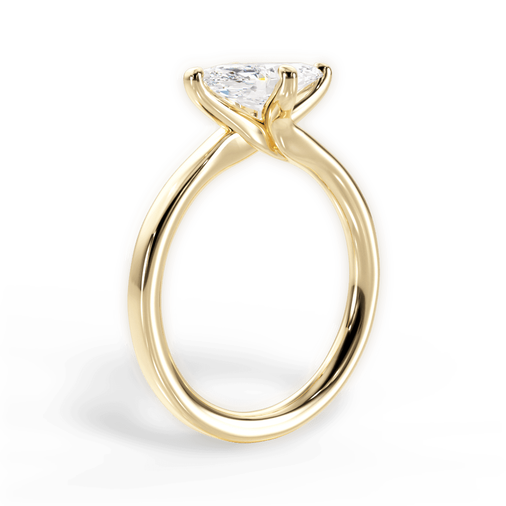 Ashley Marquise Cut Lab Grown Diamond 18Kt Yellow Gold Engagement Ring - View 3