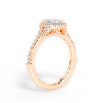 Judy Emerald Cut Lab Grown Diamond 18Kt Rose Gold Engagement Ring - View 3