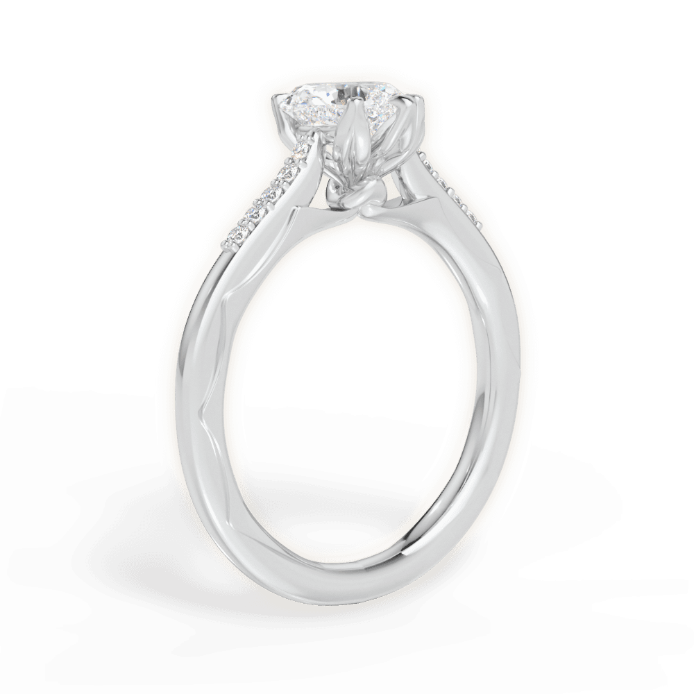 Christina Heart Cut Lab Grown Diamond 14Kt White Gold Engagement Ring - View 3