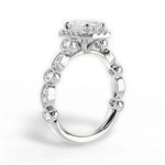 Irene Emerald Cut Lab Grown Diamond Platinum Engagement Ring - View 4