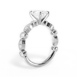 Edith Radiant Cut Lab Grown Diamond 14Kt White Gold Engagement Ring - View 3