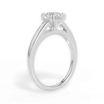 Anna Asscher Cut Lab Grown Diamond 18Kt White Gold Engagement Ring - View 3