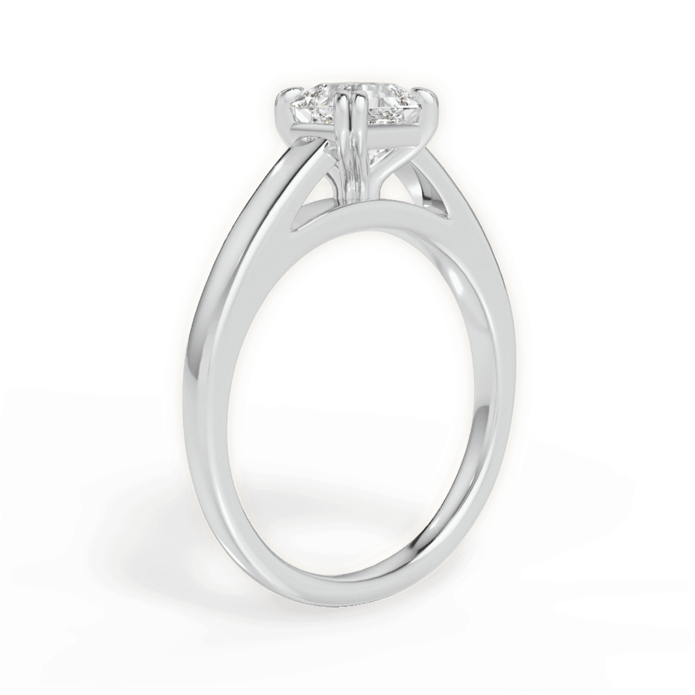 Anna Asscher Cut Lab Grown Diamond Platinum Engagement Ring - View 3