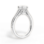 Delia Pear Cut Lab Grown Diamond Platinum Engagement Ring - View 4