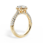 Lucy Round Cut Lab Grown Diamond 18Kt Yellow Gold Engagement Ring - View 2