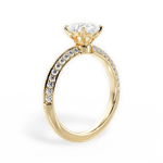 Gail Oval Cut Lab Grown Diamond 18Kt Yellow Gold Engagement Ring - View 2