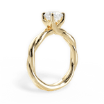 Bianca Round Cut Lab Grown Diamond 18Kt Yellow Gold Engagement Ring - View 2