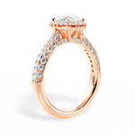 Lucy Oval Cut Lab Grown Diamond 18Kt Rose Gold Engagement Ring - View 4