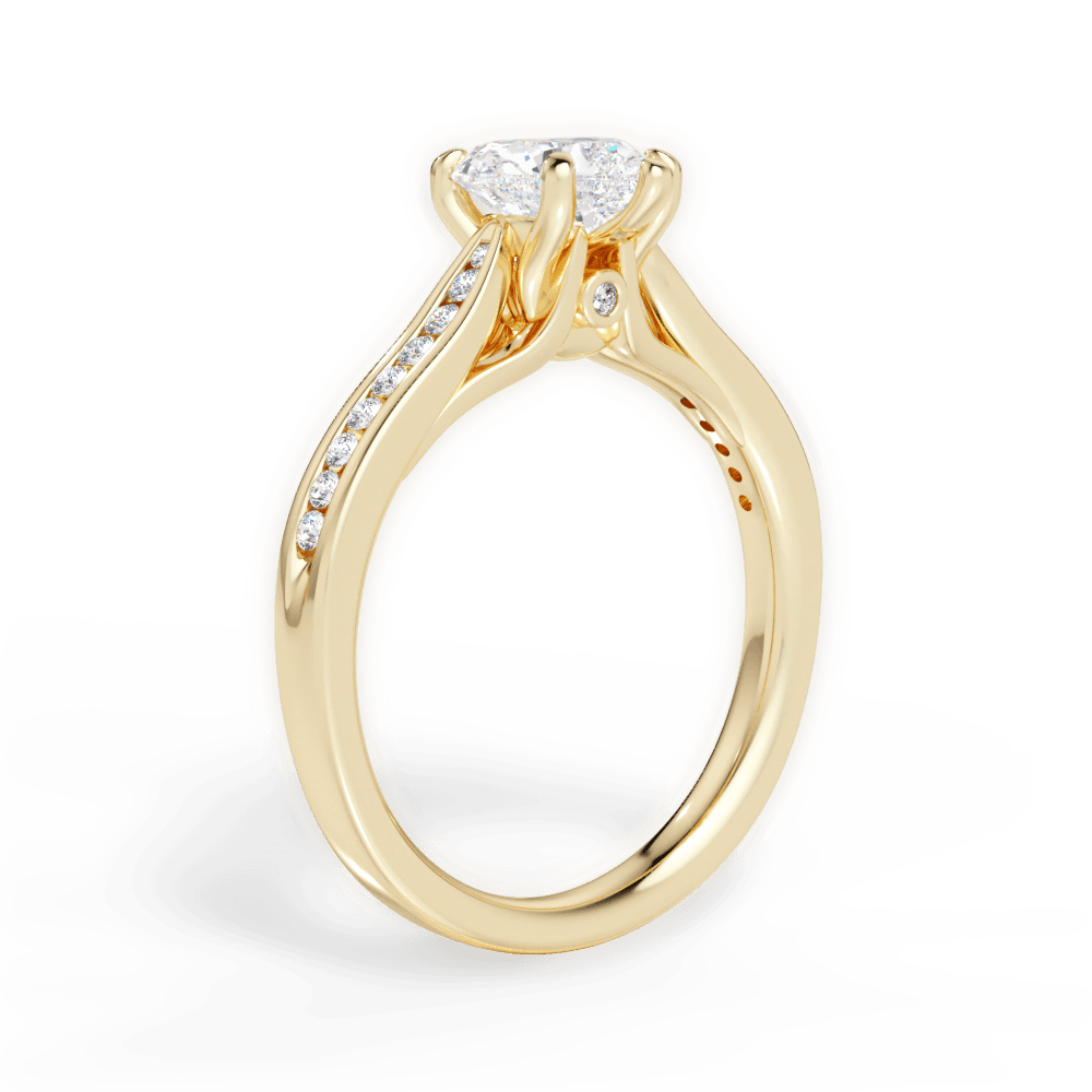 Elena Heart Cut Lab Grown Diamond 18Kt Yellow Gold Engagement Ring - View 2