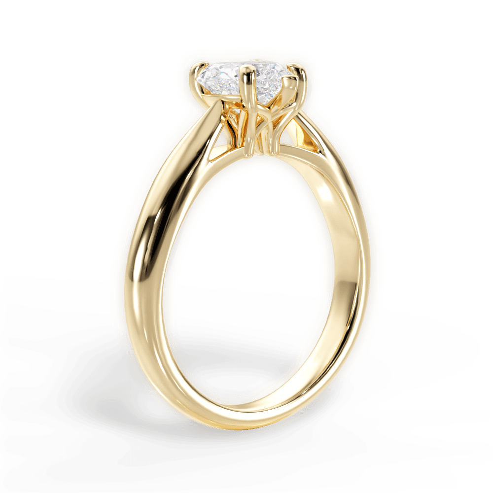 Colleen Heart Cut Lab Grown Diamond 18Kt Yellow Gold Engagement Ring - View 3
