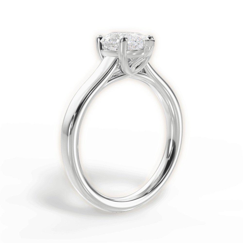 Ariana Pear Cut Lab Grown Diamond 18Kt White Gold Engagement Ring - View 2