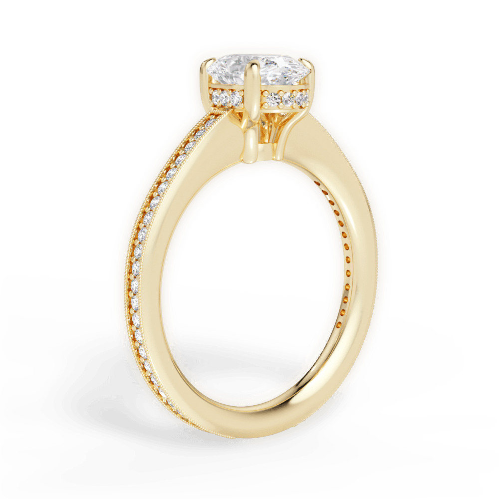 Janet Oval Cut Lab Grown Diamond 18Kt Yellow Gold Engagement Ring - View 4