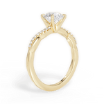Charlotte Round Cut Lab Grown Diamond 18Kt Yellow Gold Engagement Ring - View 4