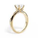 Florence Princess Cut Lab Grown Diamond 18Kt Yellow Gold Engagement Ring - View 4
