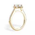 Jeanne Oval Cut Lab Grown Diamond 18Kt Yellow Gold Engagement Ring - View 2