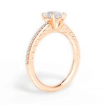 Caroline Pear Cut Lab Grown Diamond 18Kt Rose Gold Engagement Ring - View 2