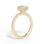 Janice Round Cut Lab Grown Diamond 18Kt Yellow Gold Engagement Ring - View 4