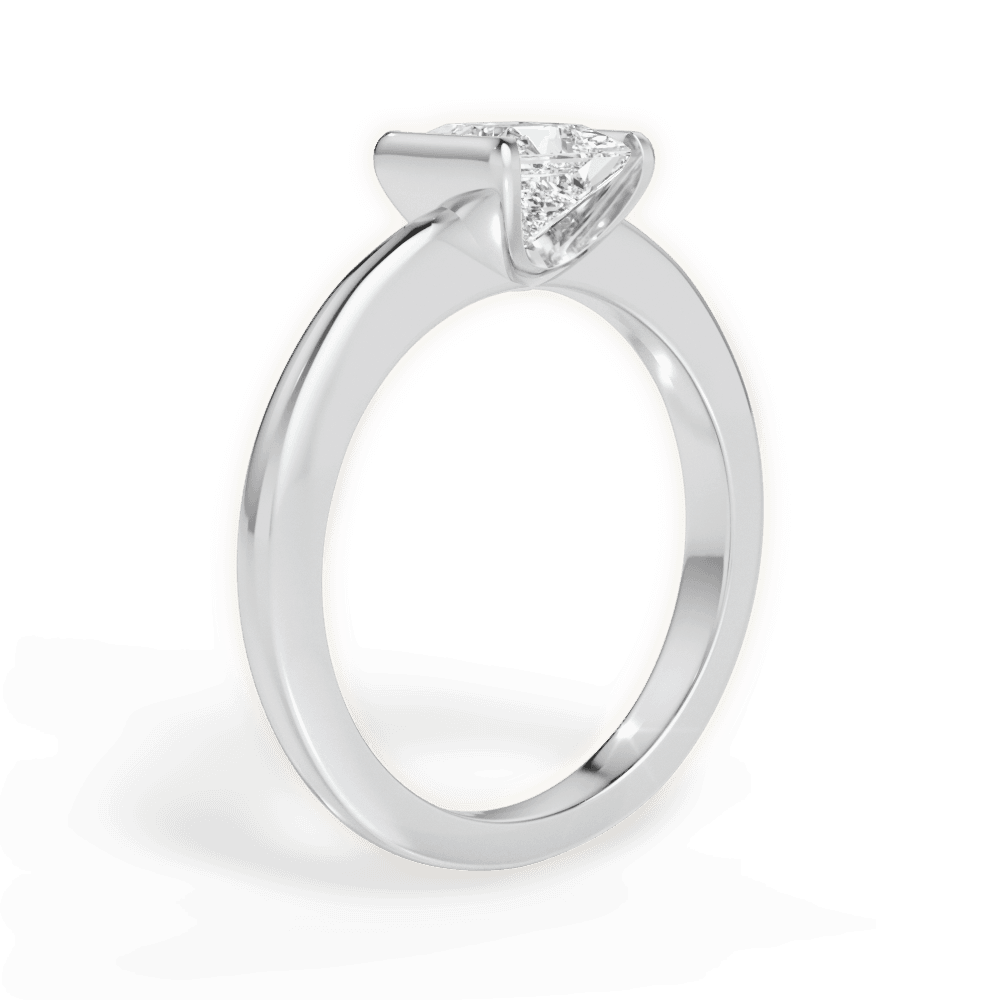 Bridget Princess Cut Lab Grown Diamond Platinum Engagement Ring - View 3