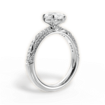 Gloria Pear Cut Lab Grown Diamond Platinum Engagement Ring - View 3