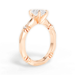 Claire Radiant Cut Lab Grown Diamond 18Kt Rose Gold Engagement Ring - View 2