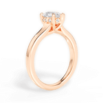 Carol Pear Cut Lab Grown Diamond 18Kt Rose Gold Engagement Ring - View 4
