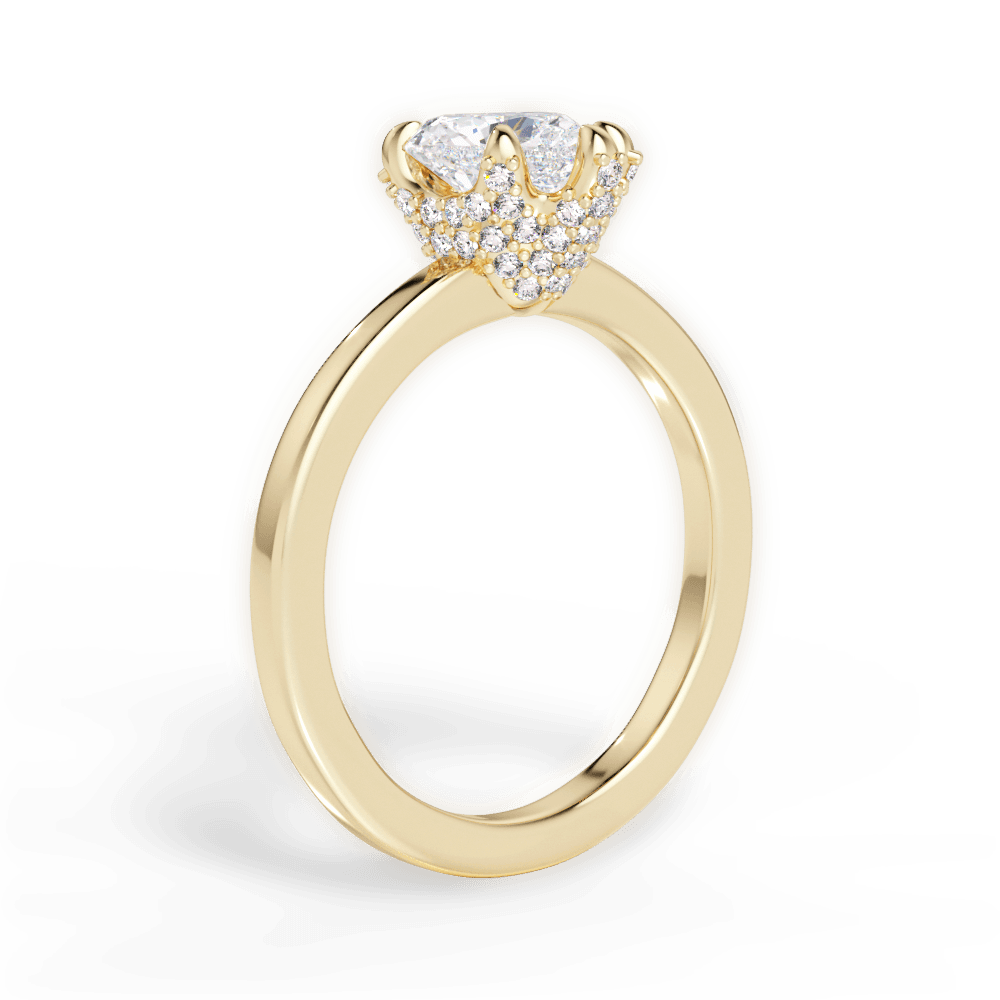 Gemma Heart Cut Lab Grown Diamond 18Kt Yellow Gold Engagement Ring - View 3