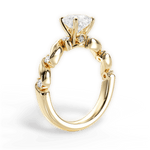 Emma Cushion Cut Lab Grown Diamond 18Kt Yellow Gold Engagement Ring - View 3