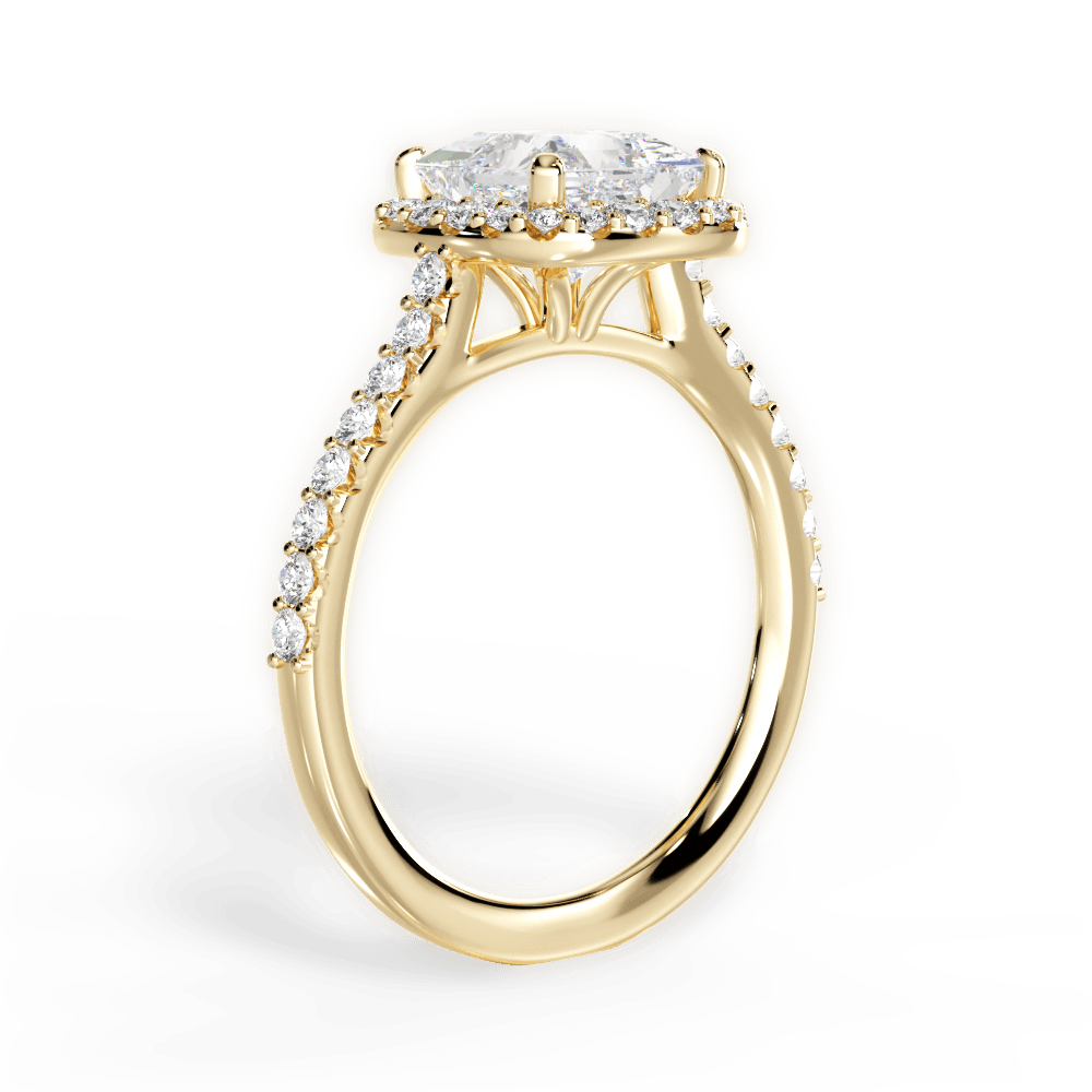 Ingrid Princess Cut Lab Grown Diamond 18Kt Yellow Gold Engagement Ring - View 2