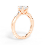 Cassie Oval Cut Lab Grown Diamond 18Kt Rose Gold Engagement Ring - View 4