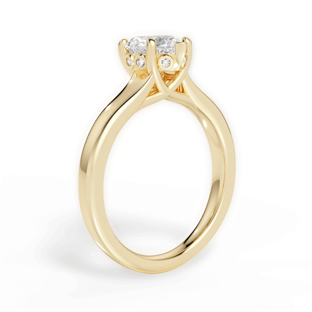 Carol Heart Cut Lab Grown Diamond 18Kt Yellow Gold Engagement Ring - View 3