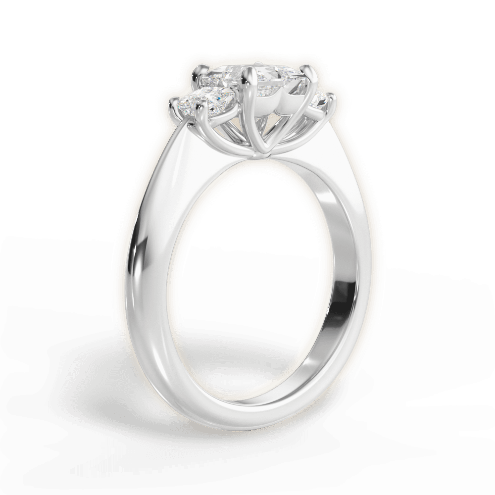 Dorothy Princess Cut Lab Grown Diamond 14Kt White Gold Engagement Ring - View 4