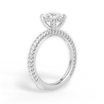 Madeline Oval Cut Lab Grown Diamond 18Kt White Gold Engagement Ring - View 2