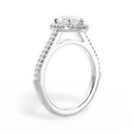 Jeanne Pear Cut Lab Grown Diamond Platinum Engagement Ring - View 4