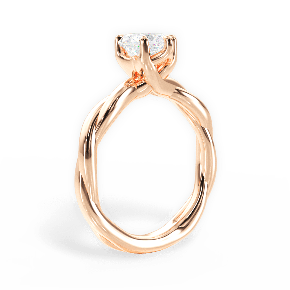 Bianca Heart Cut Lab Grown Diamond 18Kt Rose Gold Engagement Ring - View 4