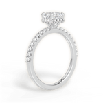 Isabella Asscher Cut Lab Grown Diamond 14Kt White Gold Engagement Ring - View 2
