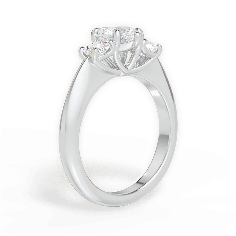 Dorothy Heart Cut Lab Grown Diamond 18Kt White Gold Engagement Ring - View 4