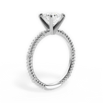 Chloe Round Cut Lab Grown Diamond 14Kt White Gold Engagement Ring - View 4